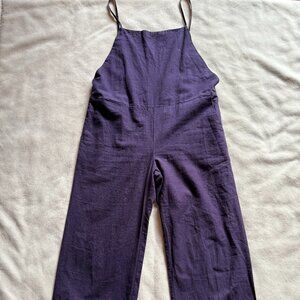 Dazzle Women’s Romper Jumpsuit | Purple Linen Cotton Blend | Spring Summer